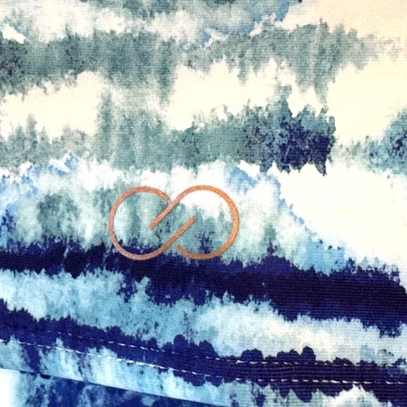 Calia Weave Boyshort Watercolor‎ Stripe Blue Swim Bottom Midrise 2XL NWOT - Picture 5 of 9